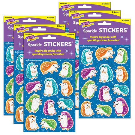 TREND ENTERPRISES Colorful Hedgehogs Sparkle Stickers®, PK144 T63365